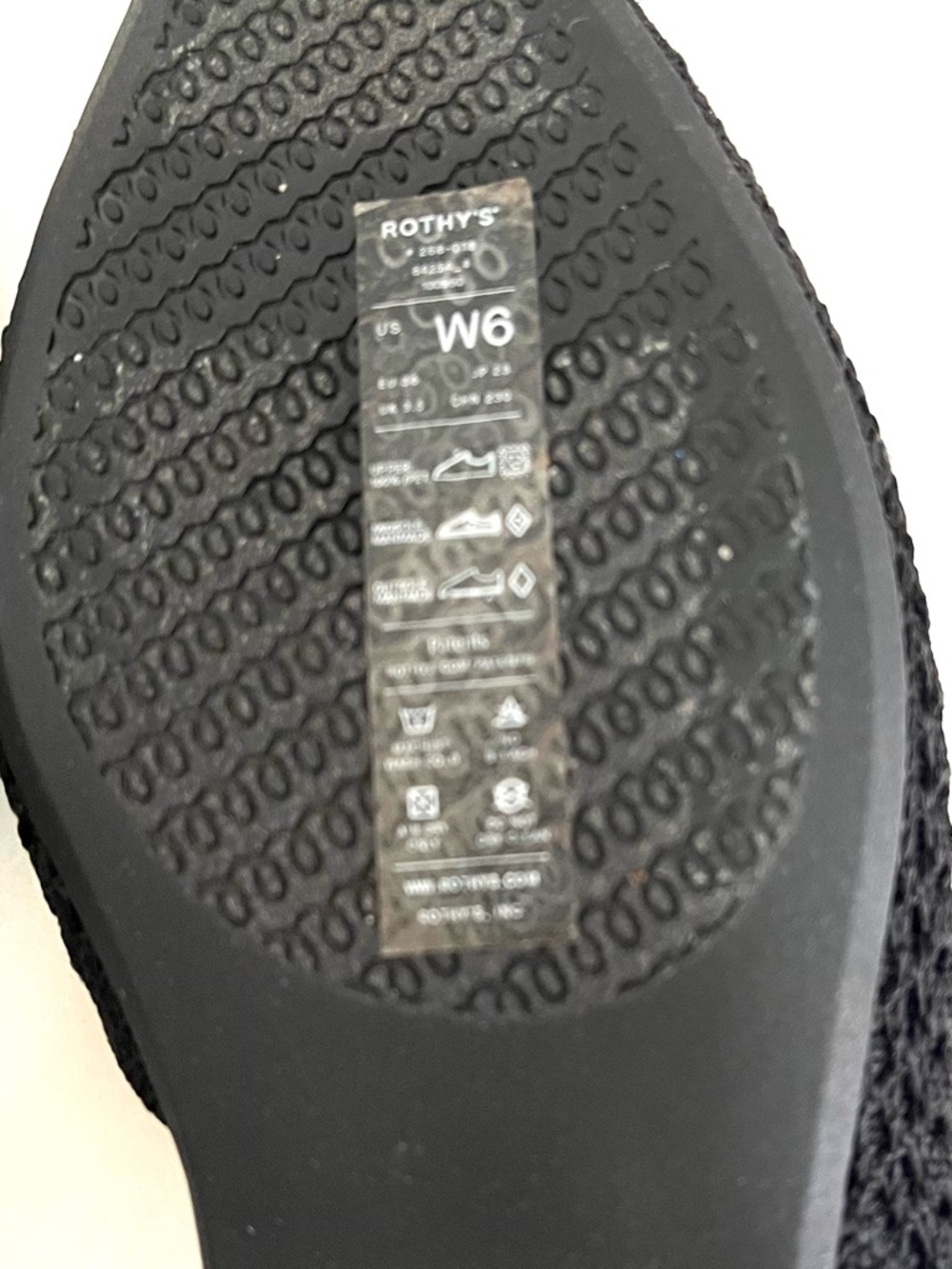 Rothy’s The Almond Slingback in Black - Sz 6 - Picture 10 of 10